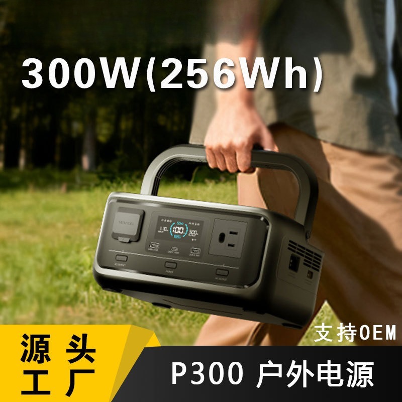 Outdoor Powerbank - สถานีพลังงานแบบพกพา 300W 256Wh LiFePO4 สำหรับใช้งานกลางแจ้ง แบตเตอรี่สำรองฉุกเฉินลิเธียมไอออนสำหรับการตั้งแคมป์และการเดินทาง