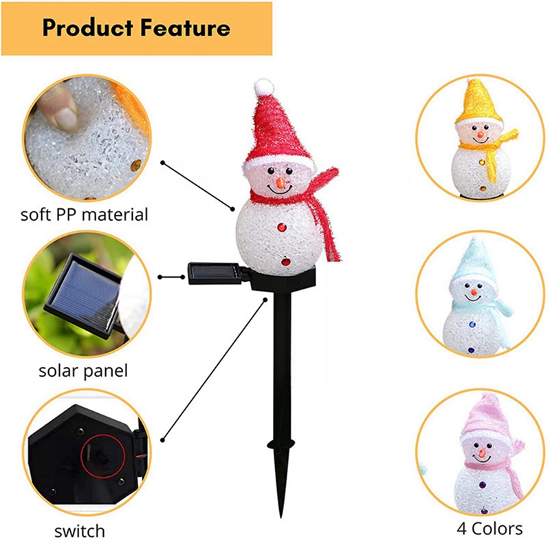 LED Snowman ไฟสวนพลังงานแสงอาท - Outdoor Yard Power Stake บทวิจารณ์และราคา