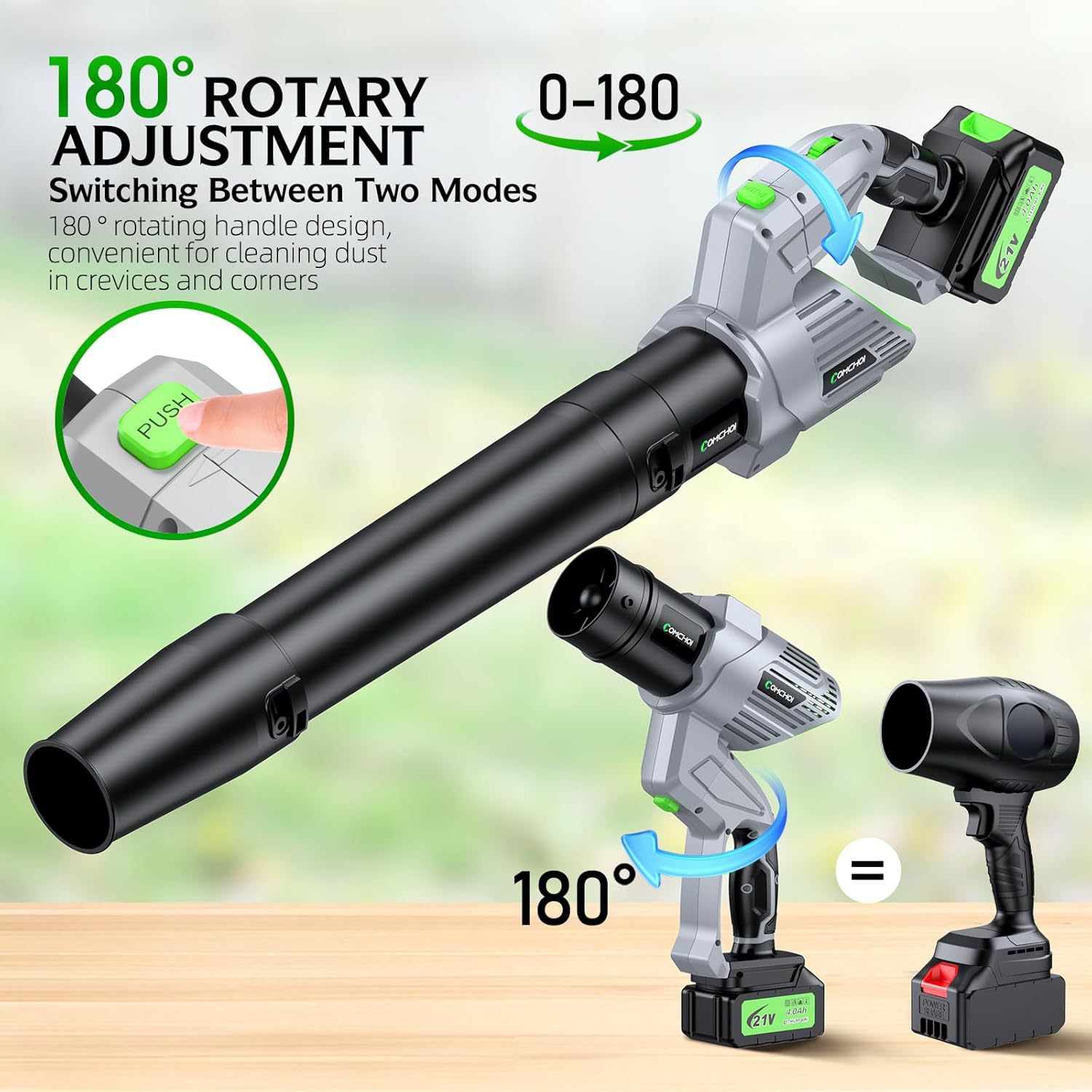 เครื่องเป่าลมไร้สายแบบพกพา น้ำ - Leaf Blower Cordless บทวิจารณ์และราคา