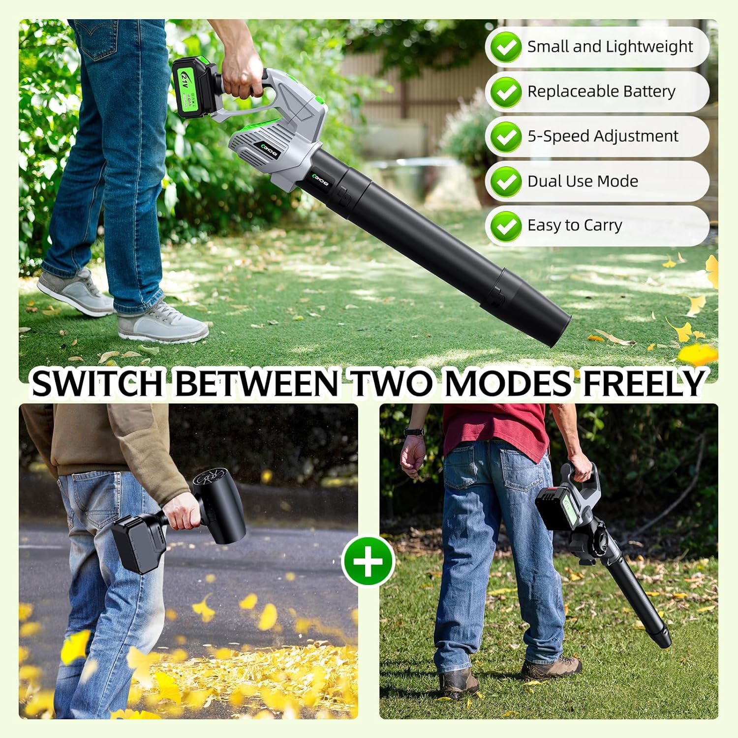 เครื่องเป่าลมไร้สายแบบพกพา น้ำ - Leaf Blower Cordless บทวิจารณ์และราคา