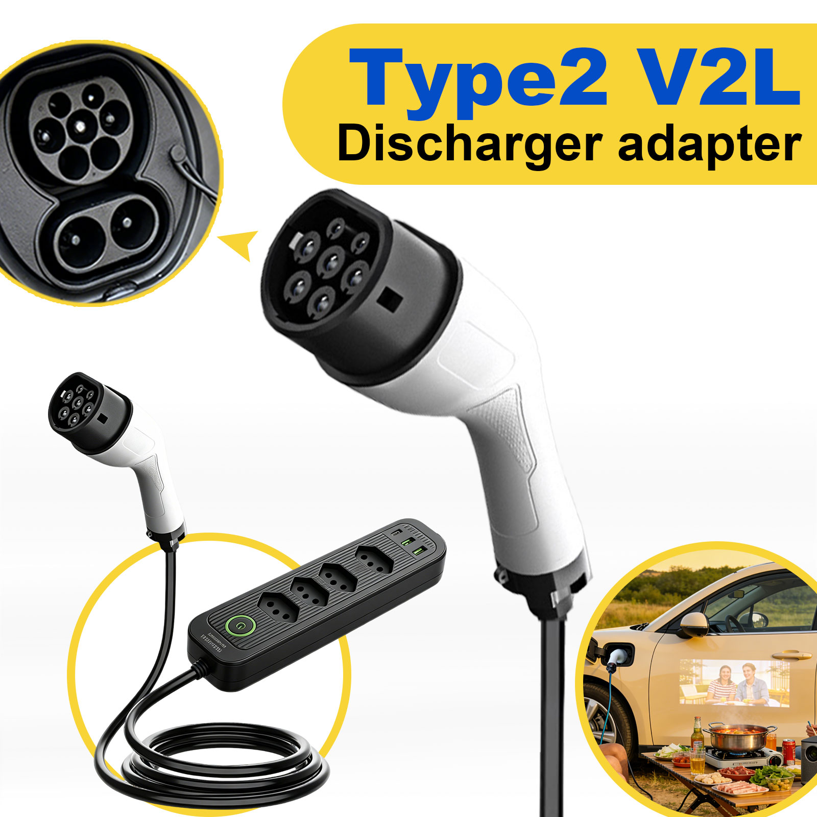 อะแดปเตอร์ปล่อยไฟ Type2 V2L 16 - Outdoor Power Station บทวิจารณ์และราคา
