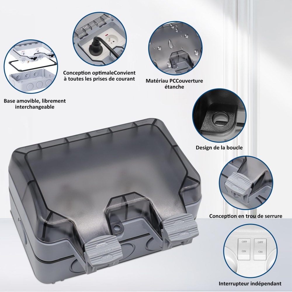 EIOMR ฝรั่งเศส IP66 เต้ารับกลา - Outdoor Power Socket บทวิจารณ์และราคา