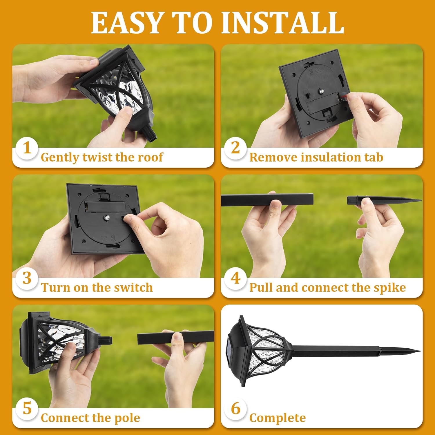 1-8 ชิ้น ไฟสวนพลังงานแสงอาทิตย - Outdoor Yard Power Stake บทวิจารณ์และราคา