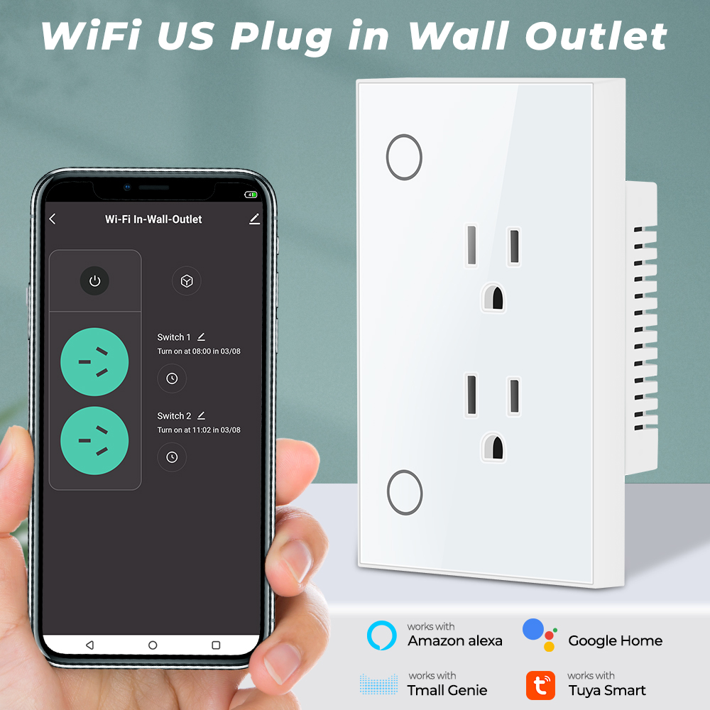 16A Tuya Wifi Us ปลั๊ก Outlet  - Outdoor Power Socket บทวิจารณ์และราคา