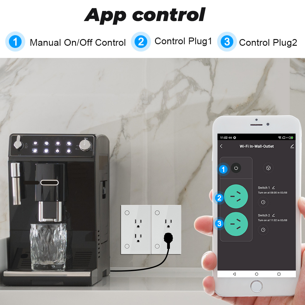 16A Tuya Wifi Us ปลั๊ก Outlet  - Outdoor Power Socket บทวิจารณ์และราคา