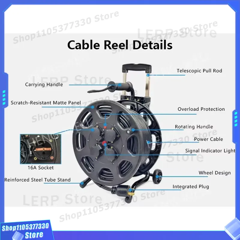 สายพ่วงแบบม้วนขนาด 25 เมตร สำห - Outdoor Power Reel บทวิจารณ์และราคา