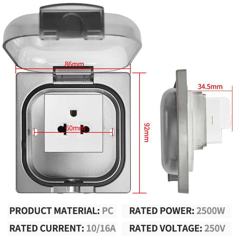 เต้ารับไฟฟ้ากันน้ำกลางแจ้งมาตร - Outdoor Power Socket บทวิจารณ์และราคา