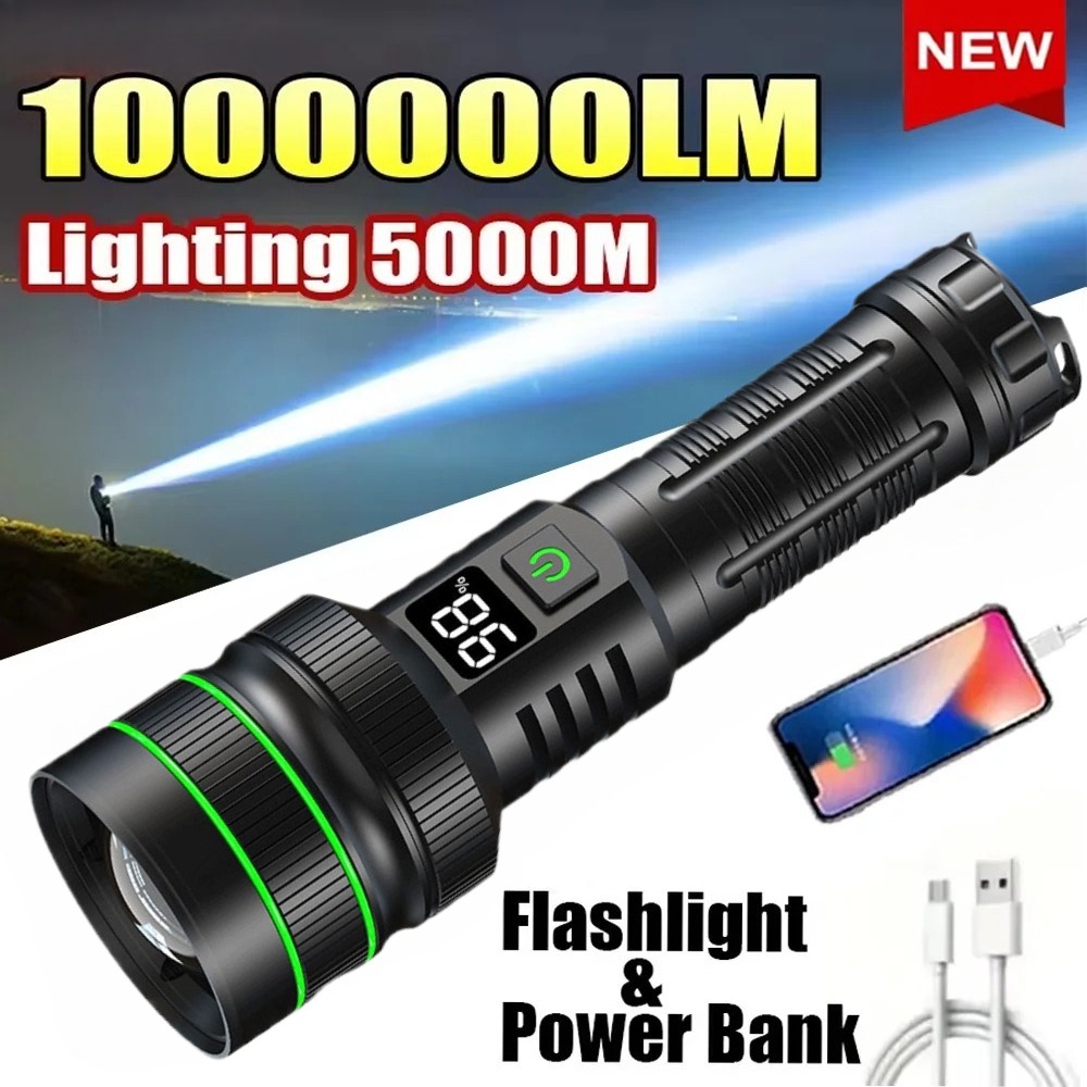 ไฟฉาย LED อันทรงพลัง ซูมได้ ชา - Outdoor Powerbank บทวิจารณ์และราคา