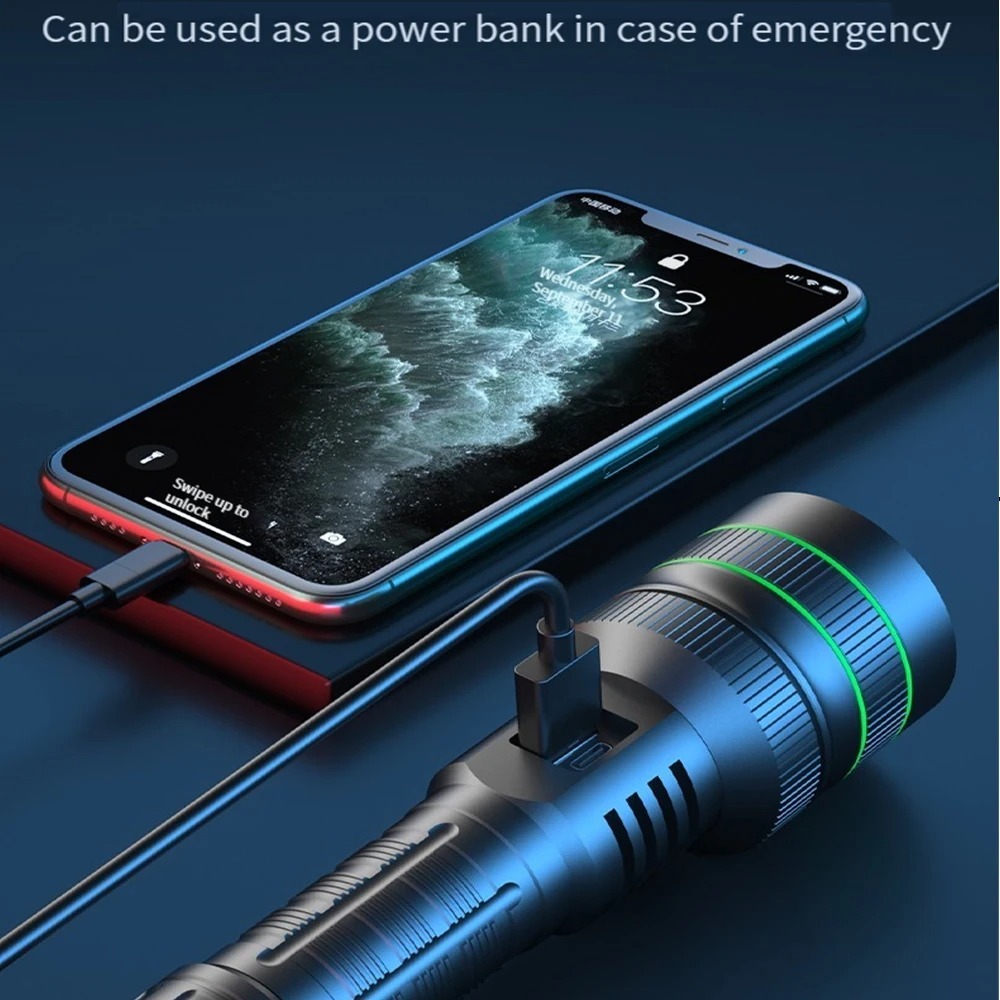 ไฟฉาย LED อันทรงพลัง ซูมได้ ชา - Outdoor Powerbank บทวิจารณ์และราคา